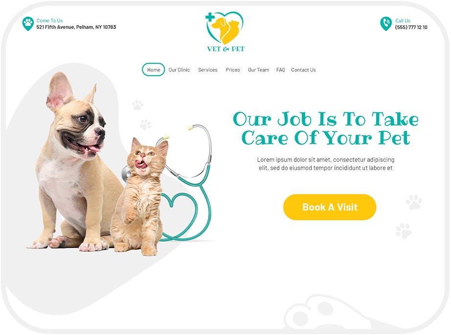 Website For Veterinary Clinic